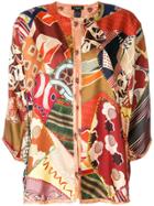 Etro Printed Poncho - Red