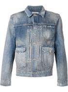 Fadeless Distressed Denim Jacket, Men's, Size: Xl, Blue, Cotton