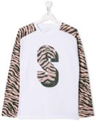 Stella Mccartney Kids Teen Zebra Print S T-shirt - White