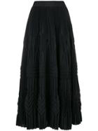 Givenchy Long Pleated Skirt - Black