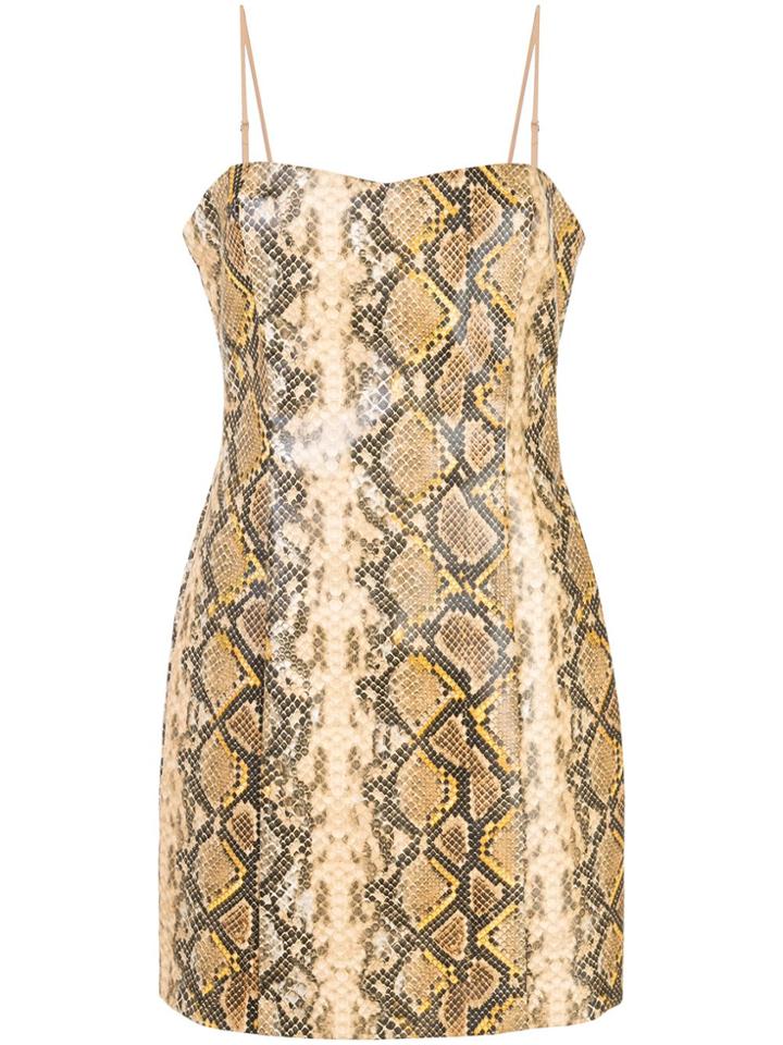 Likely Snake-effect Mini Dress - Gold