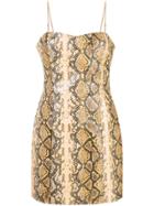 Likely Snake-effect Mini Dress - Gold