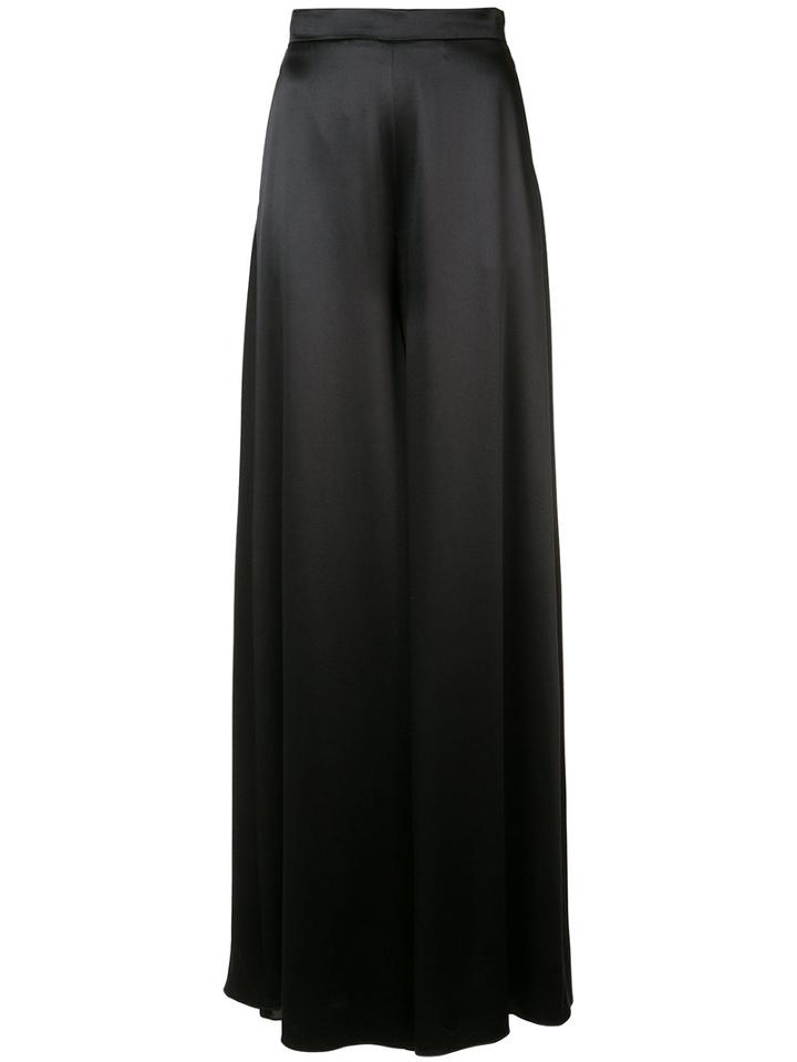 Brandon Maxwell - Flared Trousers - Women - Silk - 2, Black, Silk