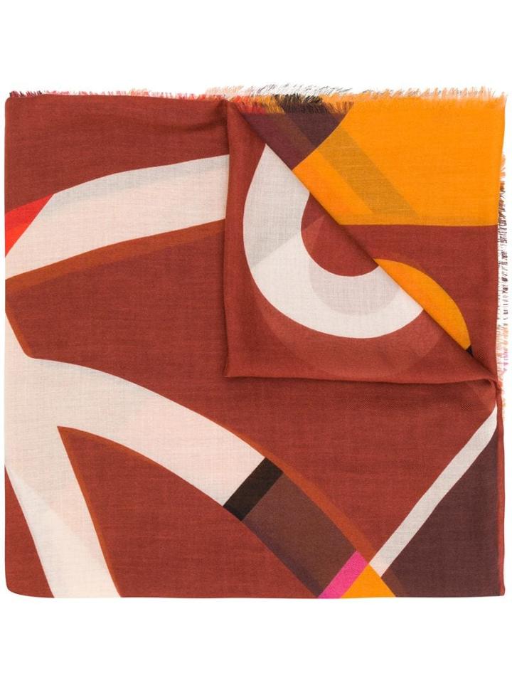 Loewe Giant Anagram Print Scarf - Brown