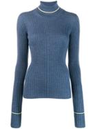 Maison Margiela Ribbed Knit Top - Blue