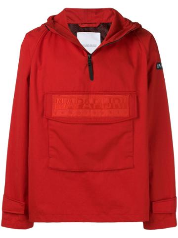 Napa Silver Hooded Jacket - Red