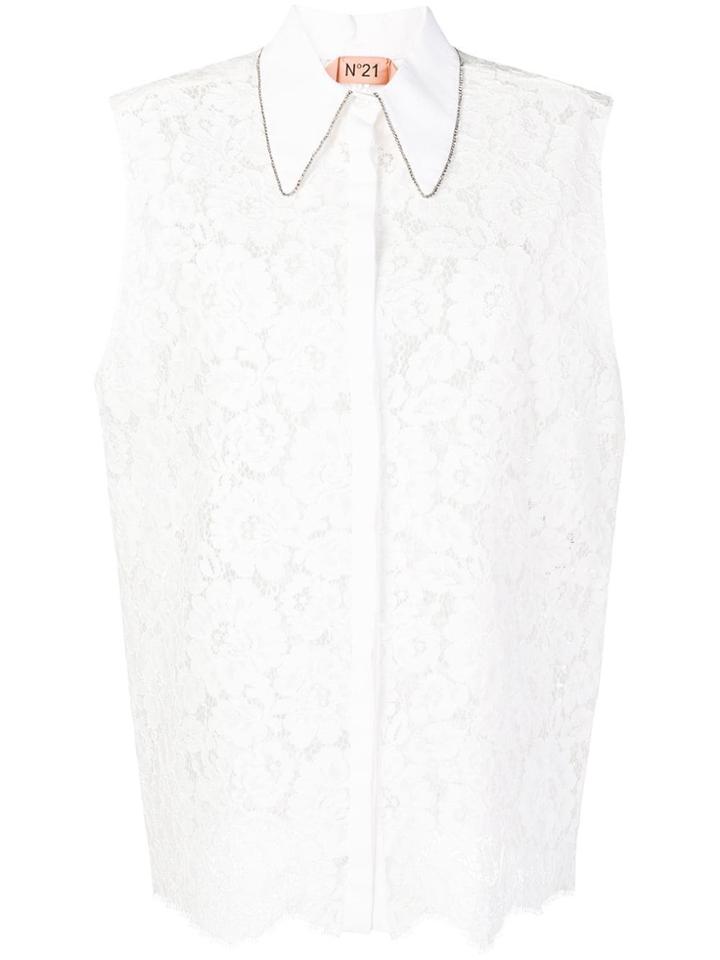 No21 Scalloped Blouse - White