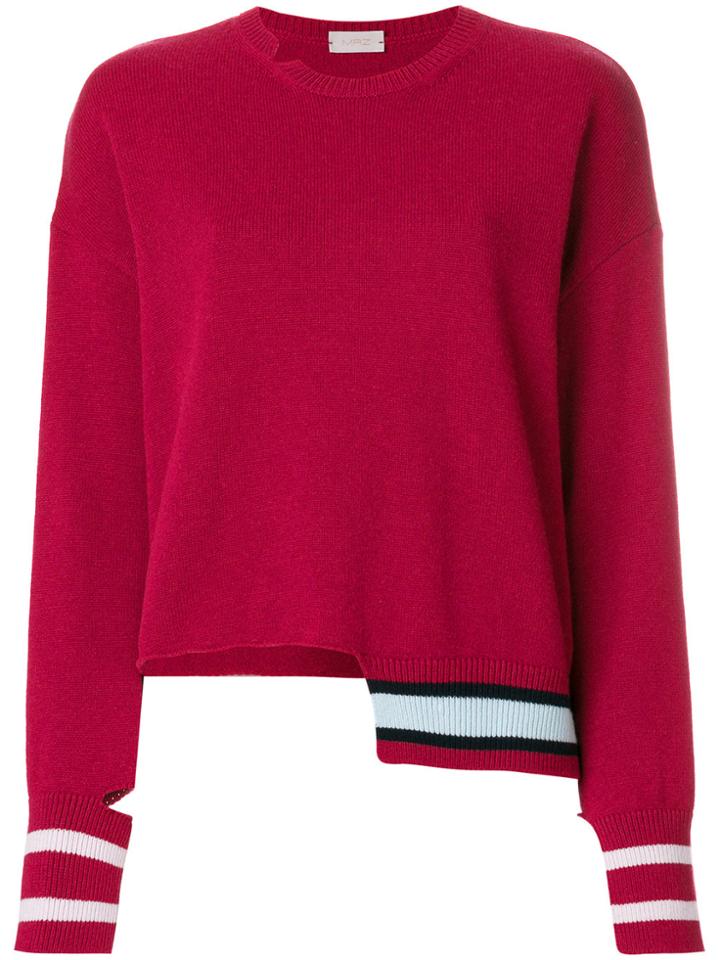 Mrz Dropped Shoulder Jumper - Pink & Purple