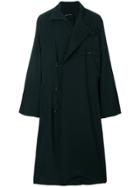 Yohji Yamamoto Stand Dolman Coat - Black