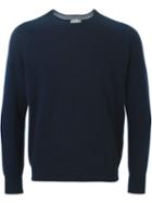 Barba Crew Neck Sweater, Men's, Size: 52, Blue, Cashmere