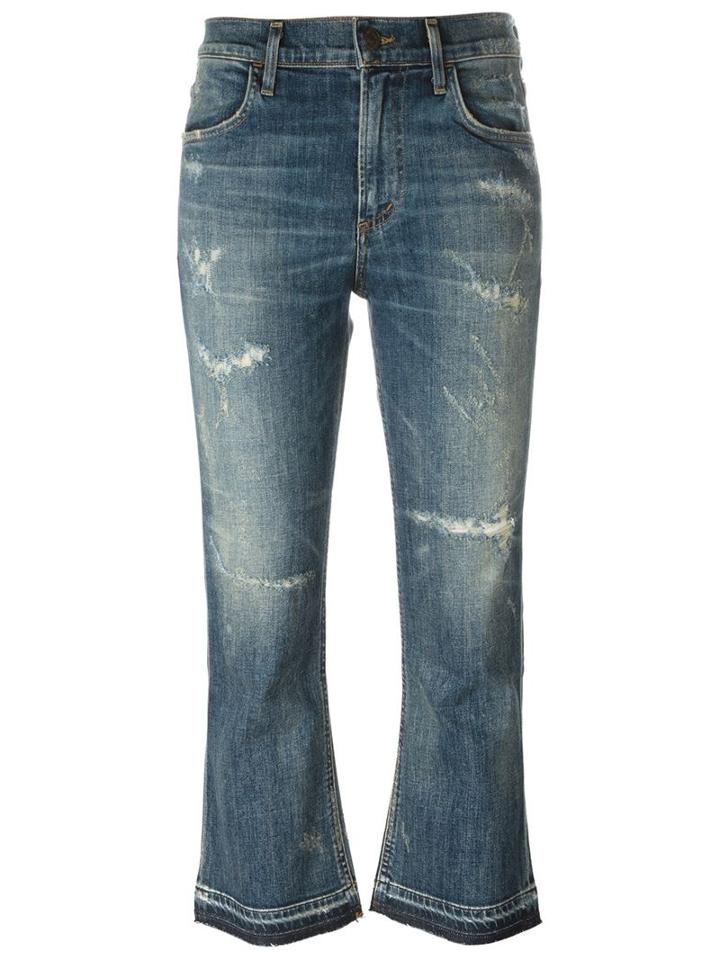 Citizens Of Humanity Cropped Flared Jeans, Women's, Size: 29, Blue, Cotton/polyurethane