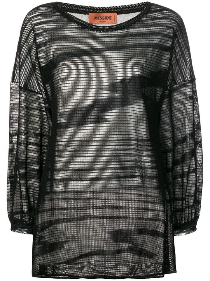 Missoni Eyelet Knit Sweater - Black