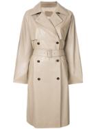Prada Double-breasted Trench Coat - Nude & Neutrals