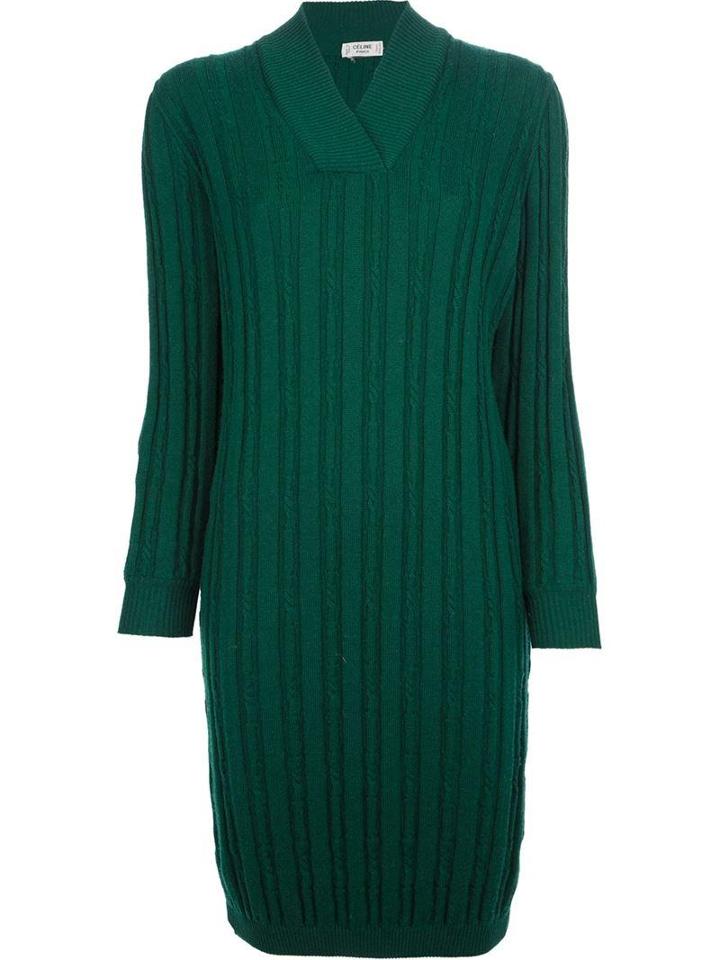 Celine Vintage Ribbed Knit Dress