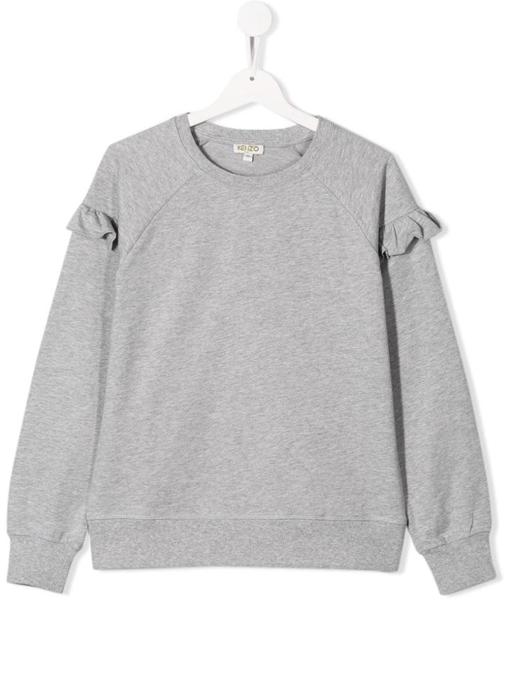 Kenzo Kids Ruffle Detail Sweatshirt - Grey