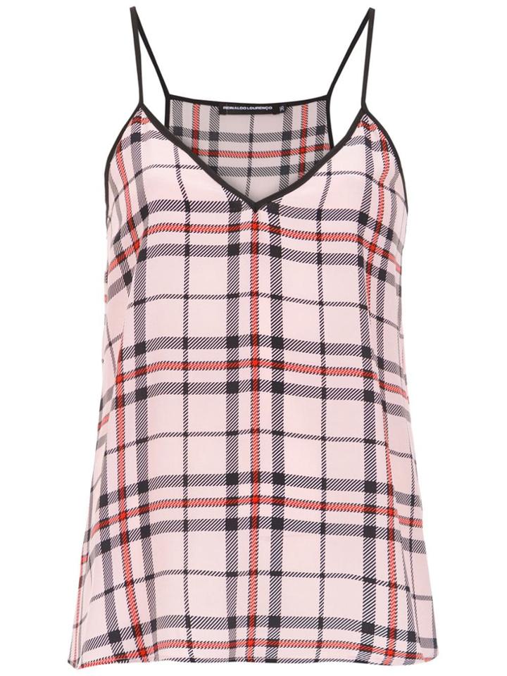 Reinaldo Lourenço Check Print Top - Pink & Purple