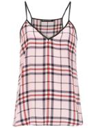Reinaldo Lourenço Check Print Top - Pink & Purple