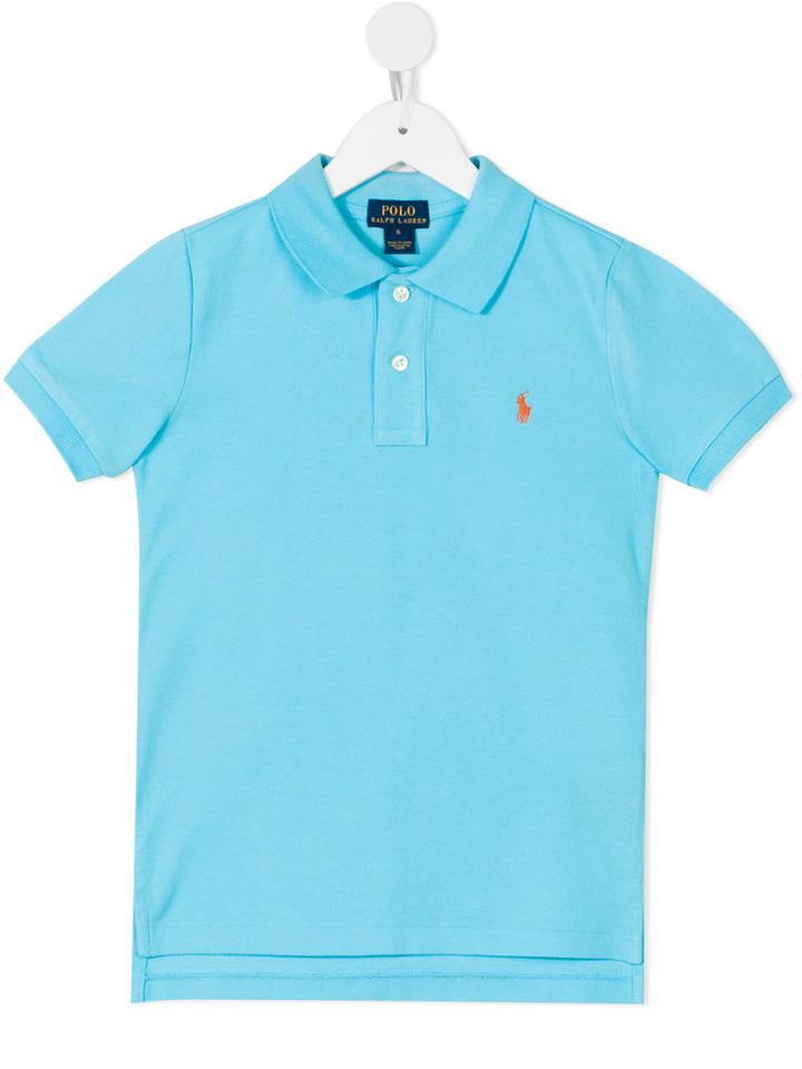 Ralph Lauren Kids - Embroidered Logo Polo Shirt - Kids - Cotton - 2 Yrs, Blue