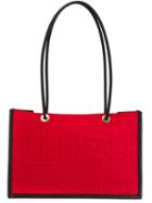 Kenzo Embossed Logo Shopper Tote, Women's, Red, Polyester/pvc/polyurethane
