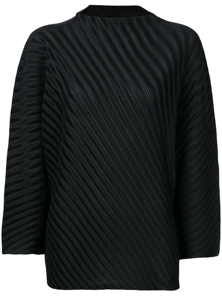 Pleats Please By Issey Miyake Squared Blouse - Black