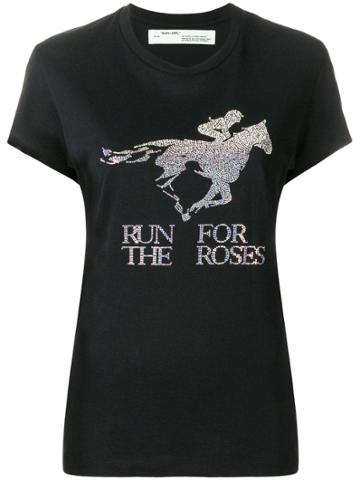 Off-white 'run For The Horses' T-shirt - Black