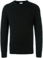 Saint Laurent Ribbed Sweater, Men's, Size: Medium, Black, Cashmere