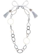 Night Market Bead And Ring Long Necklace - Metallic