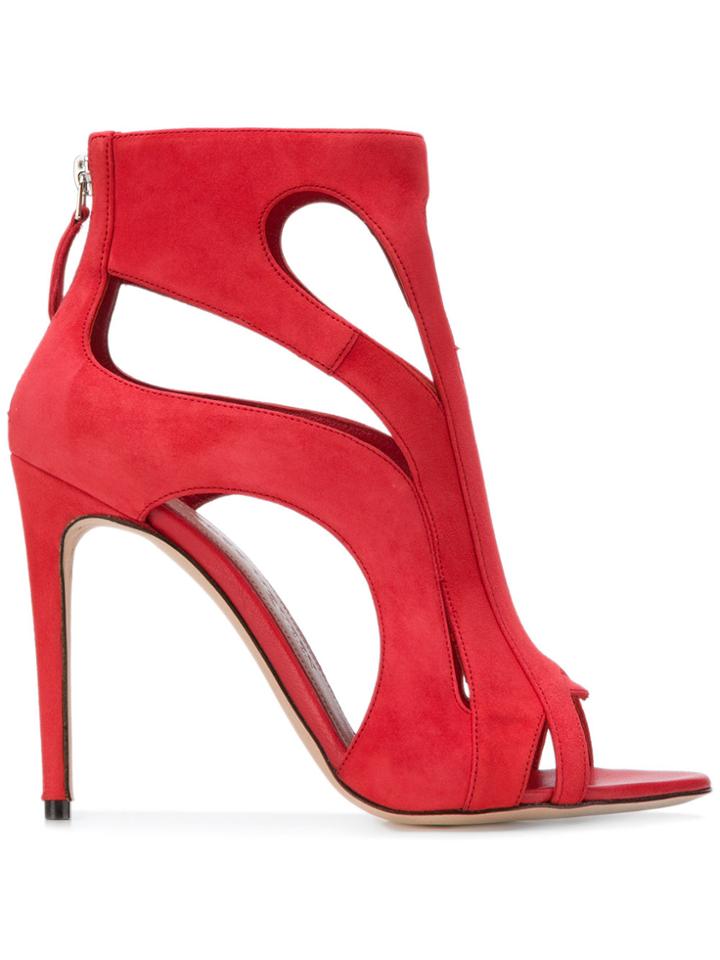Alexander Mcqueen Cage Sandals - Red