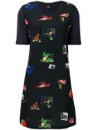 Ps Paul Smith Art Print T-shirt Dress - Blue