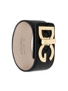 Dolce & Gabbana Logo Plaque Cuff Bracelet - Black