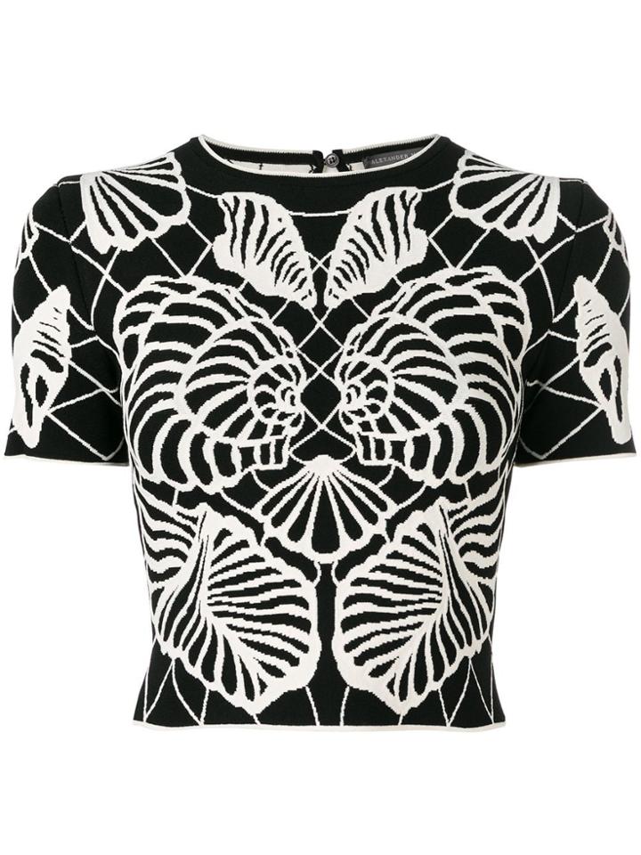 Alexander Mcqueen Butterfly Pattern Top - Black