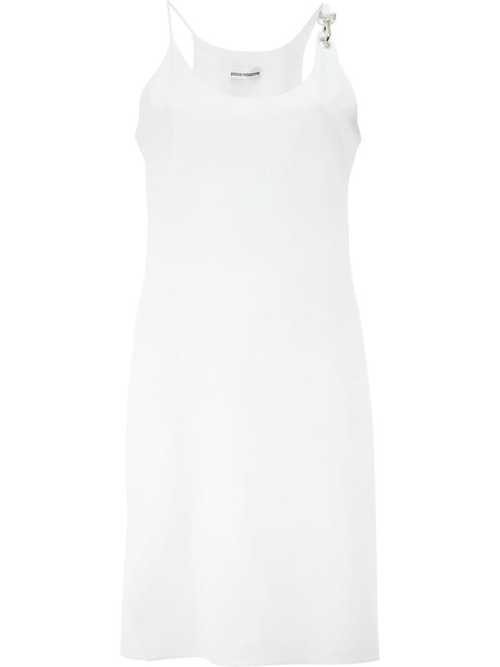Paco Rabanne - Hook Strap Mini Dress - Women - Silk/polyethylene/acetate - 36, White, Silk/polyethylene/acetate