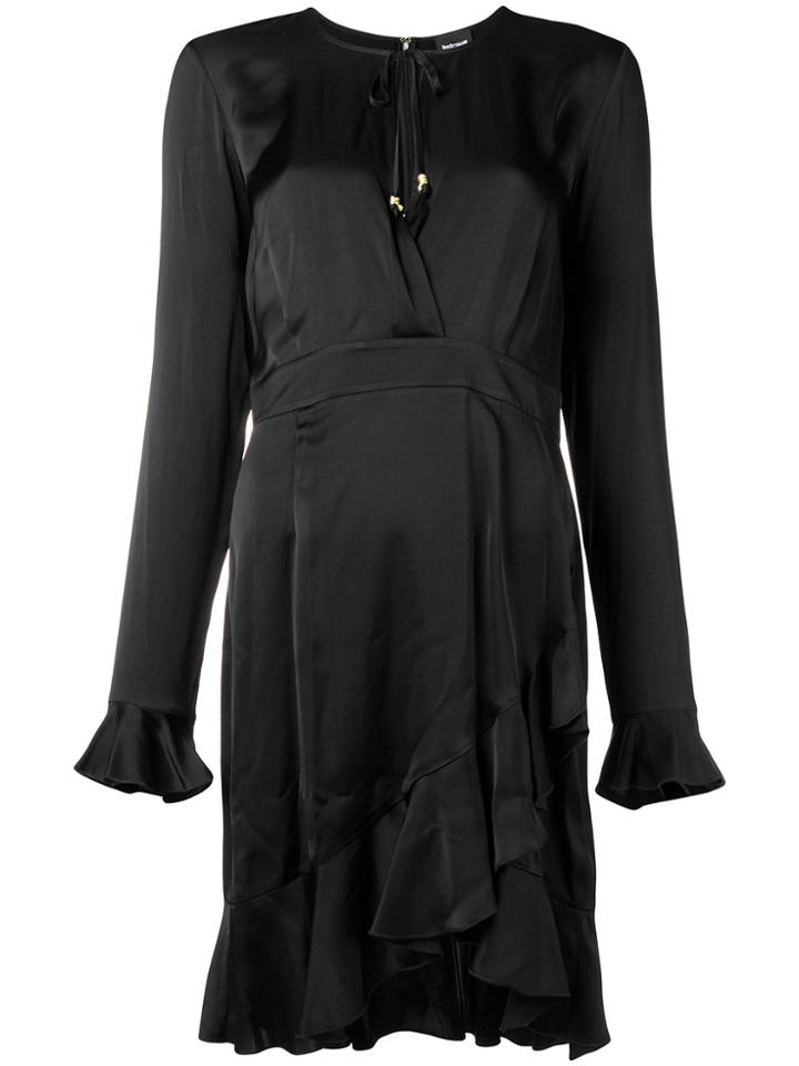 Just Cavalli Wrap Around Frill Dress - Black