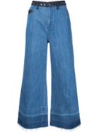 Sonia Rykiel Domino Gem Cropped Jeans, Women's, Size: 38, Blue, Cotton