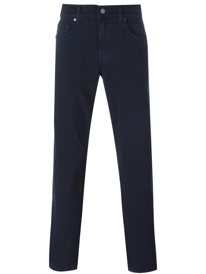 7 For All Mankind Regular Jeans, Men's, Size: 36, Blue, Cotton/polyester/spandex/elastane