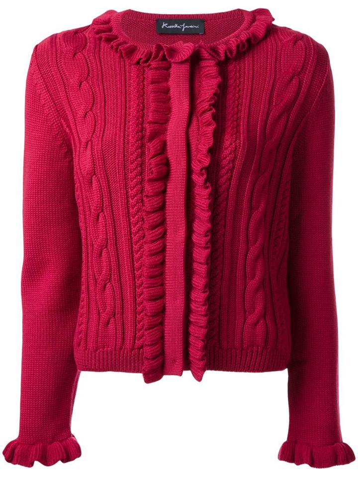 Rossella Jardini Ruffled Jumper - Red