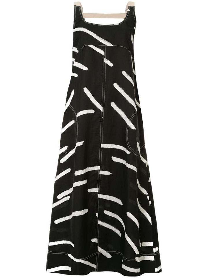Lee Mathews Palmas Printed Maxi Dress - Black
