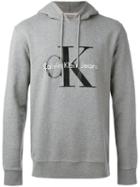 Calvin Klein - Logo Print Hoodie - Men - Cotton - Xs, Grey, Cotton