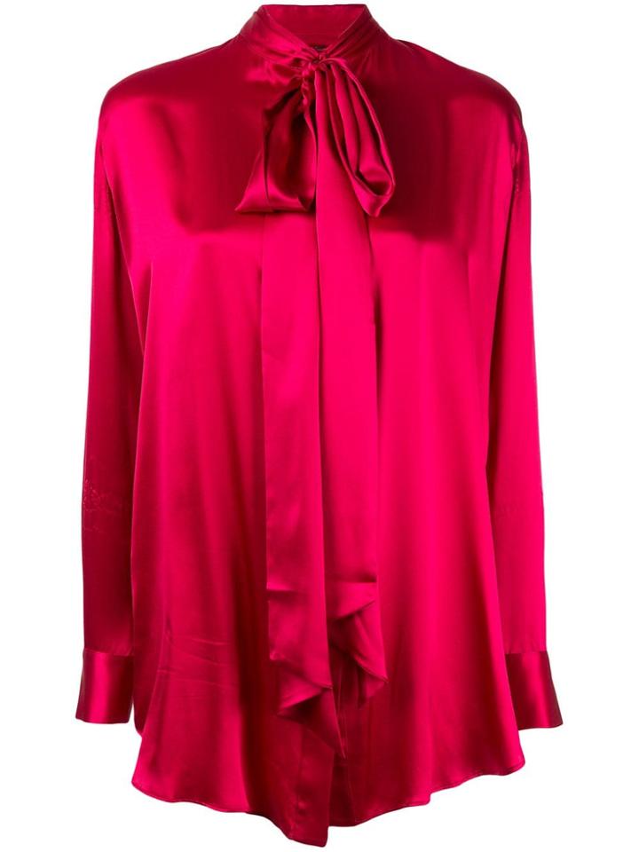 Michael Lo Sordo Pussy Bow Shirt - Red