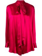 Michael Lo Sordo Pussy Bow Shirt - Red