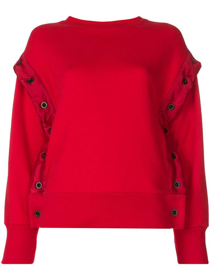 Unravel Project Shell Trim Sweatshirt - Red