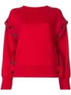 Unravel Project Shell Trim Sweatshirt - Red