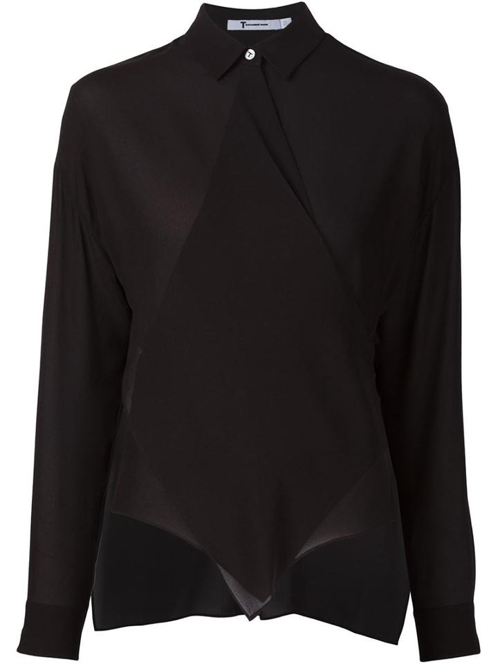 T By Alexander Wang Sheer Layered Blouse