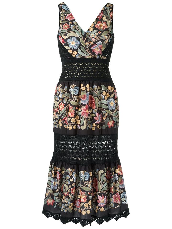 Knit Midi Dress - Women - Acrylic/viscose/polyimide - P, Black, Acrylic/viscose/polyimide, Cecilia Prado