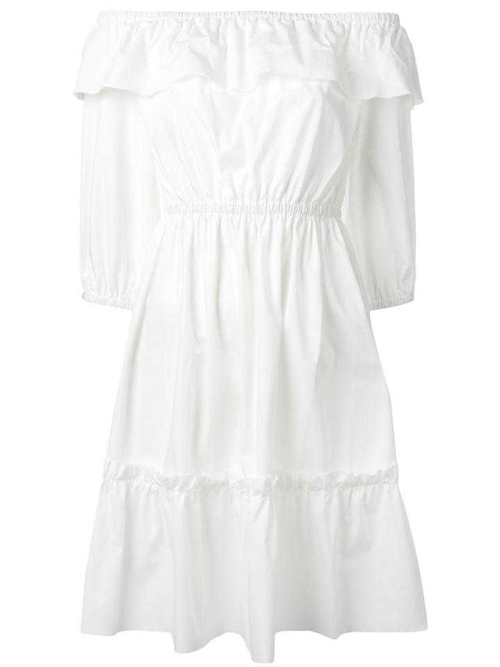 Philosophy Di Lorenzo Serafini - Off Shoulder Dress - Women - Cotton - 38, Women's, White, Cotton