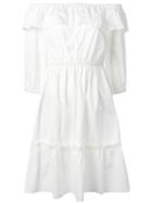Philosophy Di Lorenzo Serafini - Off Shoulder Dress - Women - Cotton - 38, Women's, White, Cotton