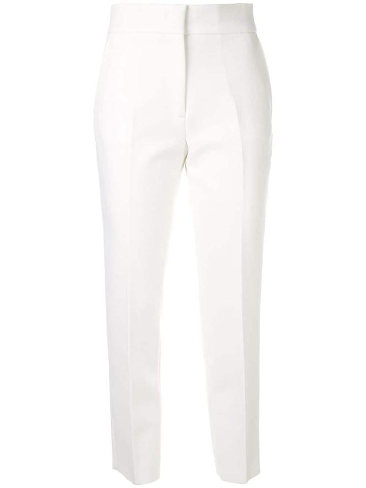 Msgm Slim Cropped Trousers - White