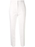 Msgm Slim Cropped Trousers - White