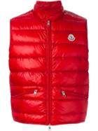 Moncler Classic Padded Gilet, Men's, Size: 5, Red, Polyamide/goose Down/feather