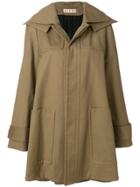 Marni Hooded Swing Coat - Brown